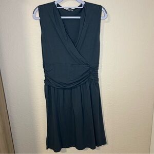 Lilla P Faux-Wrap Sleeveless Dress – Pima Cotton Blend – Size L